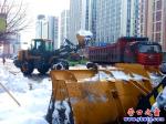 營口市:環衛部門搬雪山
